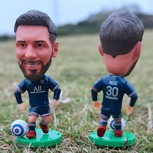 Figurines en PVC de l'équipe de football du Qatar, modèle de figurine de l'étoile du football Mesi, ornements, cadeaux, supports de figurines - Product Image 2