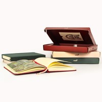 Cuaderno de Tapa Dura A5 con Logotipo Personalizado, Juego de Cuaderno y Bolígrafo de Cuero PU, Caja de Regalo, Papelería de Oficina, Venta al Por Mayor