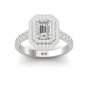 Bague de luxe plaquée or 10 carats avec diamant solitaire CVD cultivé en laboratoire, design élégant et classique pour les cadeaux de fiançailles et de mariage pour femmes - Product Image 3