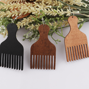 Pendientes de Peine africano cortado con láser - Product Image 6