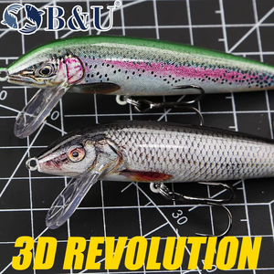 Señuelo de Pesca B&U JT38 de 81 mm y 13.9 g, Hundimiento Completo en la Columna de Agua, Tecnología de Impresión 3D, para Pesca de Lubina, Trucha y Perca en Agua Salada y Dulce - Product Image 6