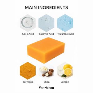 OEM parlak özü parlatma kalıp sabun kojik asit zerdeçal, hyaluronik asit, doğal cilt canlandırıcı formülü - Product Image 3