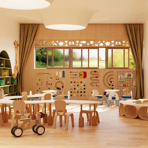 Montessori mầm non bảng và ghế đặt Toddler mẫu giáo lớp học thiết kế mẫu giáo lưu trữ bằng gỗ cubbies - Product Image 1