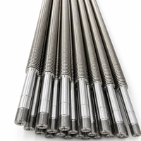 Vis trapézoïdale 3/4"-10, diamètre 19,05 mm, acier inoxydable 304, longueur personnalisée et usinage des extrémités de l'axe