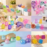 Squishies animaux marins scintillants en maltose, jouets sensoriels mignons et doux pour enfants et adultes, anti-stress, cadeaux de fête