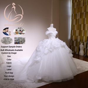 Vestido <span class=keywords><strong>de</strong></span> Quinceañera, Graduación o Boda, Color Personalizado, Diseño Floral 3D, Cuello Redondo, Talla Grande, Vestido <span class=keywords><strong>de</strong></span> Madre <span class=keywords><strong>de</strong></span> la Novia, Vestido <span class=keywords><strong>de</strong></span> Novia Personalizado - Product Image 2