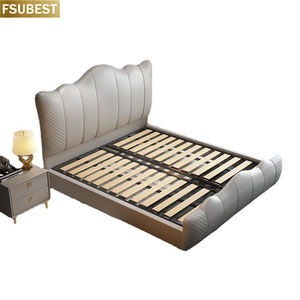 U-Best Cama de lujo Estilo americano Muebles de dormitorio de madera Bedframe Twin Matrimoniale 2 Personnes Lit Cama Yatak Letto Letti - Product Image 5