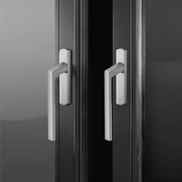 Pintu Geser Aluminium Alloy Modern Terlaris - Rangka Tipis Kaca Tempered Ganda untuk Penggunaan Interior Apartemen Dapur Hotel