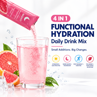 Poudre d'hydratation électrolytique 4-en-1 OEM avec créatine et magnésium en sachets pour l'entraînement matinal et la nuit, saveurs assorties