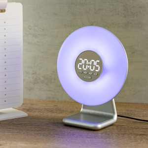 <span class=keywords><strong>Sveglia</strong></span> LED con Suoni della Natura, Radio FM e Caricatore Wireless, con Funzione Alba e Tramonto - Product Image 1