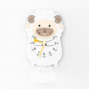 Horloges murales de conception <span class=keywords><strong>originale</strong></span> Mandelda, décoration intérieure, horloges pendulaires en forme d'animaux, MDF, <span class=keywords><strong>horloge</strong></span> <span class=keywords><strong>murale</strong></span> moderne, horloges DIY bon marché à vendre - Product Image 5