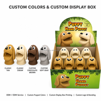 Títere de Mano de Perrito de Goma Suave de PVC para Niños, Juguete de Peluche para Juego de Rol, Cuentos, Regalo de Cumpleaños, Recuerdo de Fiesta