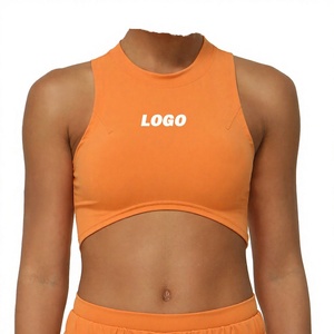 Soutien-gorge de sport ultra-doux et léger, anti-choc, anti-humidité, long, rembourré, débardeur sans manches pour femme, idéal pour la gym - Product Image 4