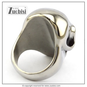 Anillo de Acero Inoxidable 316L de Alta Resistencia y Pulido Brillante Zuobisi, con Parte Trasera Sólida, Estilo Punk para Hombres Motociclistas - Product Image 5