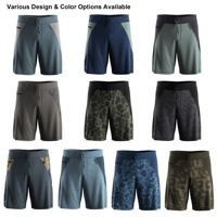 Shorts de surf d'été pour hommes à jambe droite avec poche zippée et panneaux latéraux en maille respirante pour personnalisation
