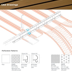 Aluinum木纹线性挡板天花板装饰金属铝条天花板瓷砖 - Product Image 5