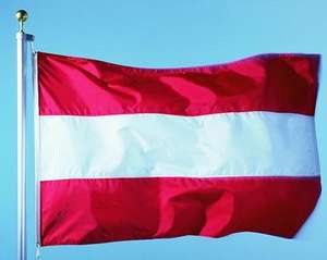 Bandiera austriaca doppia faccia esterna decorazioni interne bandiera 3x5 FT - Product Image 2