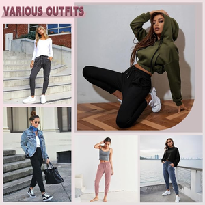 Breathable Workout Joggers for <b>Women</b> | Slim Fit High-Waist Pants with Elastic Cuffs | Custom Yoga & Activewear Supplier - Product Image 4