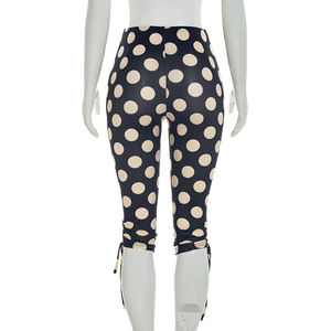 Viviblook J26PT106 Pantalones casuales de primavera y verano para mujer, nuevos pantalones con estampado de lunares, pantalones ajustados de cintura media para mujer - Product Image 4