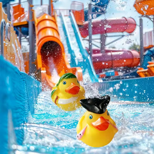 Pato Pirata con Logotipo Personalizado Directo de Fábrica, Pato de <span class=keywords><strong>Goma</strong></span> Ecológico de PVC para Baño de Bebés, Flotante, con Sonido - Product Image 1