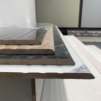 Carreaux de marche d'escalier en céramique à texture imitation pierre luxueuse 1200x470mm Bords incurvés Antidérapants Mur intérieur Supermarché