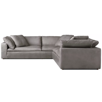 Meubles de salon, canapé en cuir véritable confortable, canapé sectionnel, canapé moelleux, artisanal, en bois, pour hôtel, bureau, club