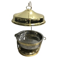Vevor — plat à pétrir de 4,5 l/9l, ustensiles de restaurant arabe, en acier inoxydable, set de plats à hacher dorés, réchaud de buffet