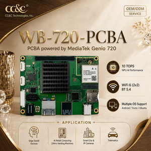 บอร์ด MediaTek Genio 720 Edge AI Inference สำหรับกล้องสมาร์ทรีทีล MT8391 ระบบฝังตัว PCBA - Product Image 1