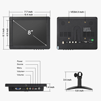 2025 Newly Developed HD 8 Inch LCD Touch Screen Monitor Industrial Monitor for Computer Desktop Application