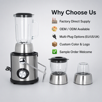 Ensemble mixeur-centrifugeuse 700W en acier inoxydable 4-en-1, extracteur centrifuge multifonction pour la cuisine et la maison