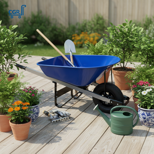 <span class=keywords><strong>Chariot</strong></span> de chantier industriel en acier de haute qualité, personnalisable OEM, grande capacité, avec rangement pour outils et fonction monocycle - Product Image 6