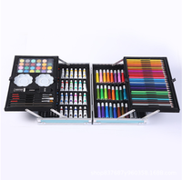 Ensemble de dessin pour enfants de 145 pièces avec étui en aluminium, peinture lavable, kit de fournitures artistiques pour enfants, cadeau de vacances