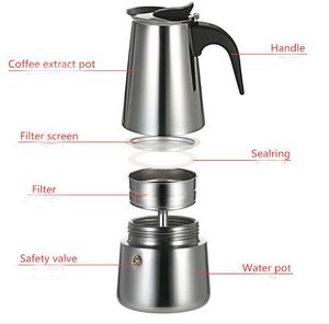 กาต้มกาแฟมอคค่าสแตนเลสสำหรับเตาแก๊ส - Product Image 2