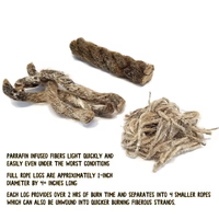 SOLO SAUVAGE Naturel Tinder Fire Starter Rod Jute Corde Cire Survie Multi Outil Camping Sac À Dos Étanche Randonnée Gears Kit