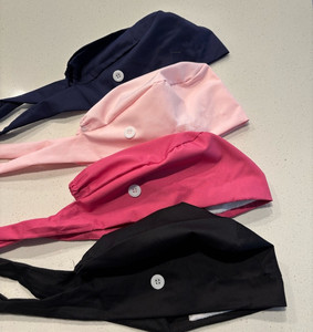 Logo Riêng Tie Trở Lại Màu Rắn Phẫu Thuật Cap Y Tá Bác Sĩ Làm Việc Hat Bông Chà Mũ Với Các Nút - Product Image 5