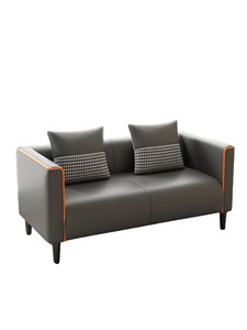 Canapé d'appoint compact à accoudoirs droits, en cuir nano résistant à l'usure, avec dossier à coutures apparentes, petit format, pour <span class=keywords><strong>chambre</strong></span> d'amis, multiplace - Product Image 6
