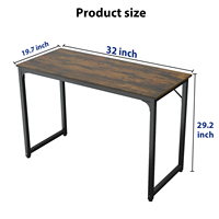 Bureau d'ordinateur ergonomique en bois, poste de travail compact, table de jeu pour la maison, le bureau ou la chambre