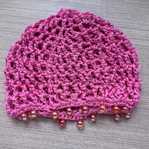 Madeshine hecho a mano de ganchillo con cuentas Vintage anudado calavera gorro para mujeres niñas estilo de moda francesa característica de tela común - Product Image 6