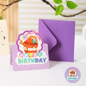 Carte de vœux d'<span class=keywords><strong>anniversaire</strong></span> créative en 3D, dessin animé, joyeux <span class=keywords><strong>anniversaire</strong></span>, carte de vœux pour enfants, ensemble d'enveloppes, cartes cadeaux, vente en gros d'anniversaires - Product Image 1