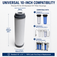 Cartouche filtrante en charbon actif UDF de 10 pouces en gros pour usine – Élimine efficacement le chlore, la couleur et les odeurs pour purificateurs d'eau