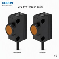 Capteur photoélectrique infrarouge à faisceau traversant CORON GF2-T10 NPN avec câble de connexion, distance de détection de 40 m, capteur de faisceau pour intérieur