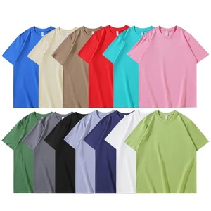 T-shirt personnalisé vierge décontracté en coton 100% avec impression 3D en relief, délavage acide, coupe classique, col rond, manches courtes pour homme, 230g - Product Image 1