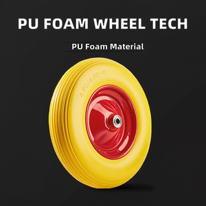 Haute qualité 4.00-8 solide PU mousse polyuréthane <span class=keywords><strong>brouette</strong></span> <span class=keywords><strong>roue</strong></span> anti-crevaison <span class=keywords><strong>roue</strong></span> pour chariot avec roulement - Product Image 3