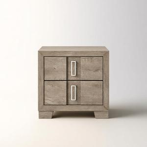 Transitional 2 Drawer Bedside Nightstand <b>Compact</b> Bedside Cabinet Malaysia Manufactured Bedroom <b>Side</b> <b>Table</b> - Product Image 4