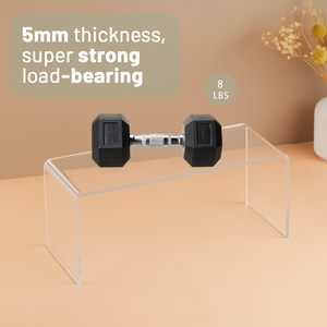 Présentoir en acrylique ultra-transparent de 5 mm de long, en forme de U, avec bords arrondis et pliés à chaud, <span class=keywords><strong>pour</strong></span> <span class=keywords><strong>petite</strong></span> figurine, <span class=keywords><strong>collection</strong></span> de bureau à niveaux - Product Image 6