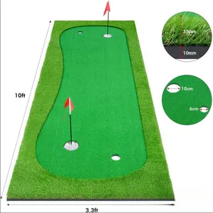Hoge Kwaliteit Golf Putting Oefenmat Gemengd Met Ruwe Grasmat En Putting Green