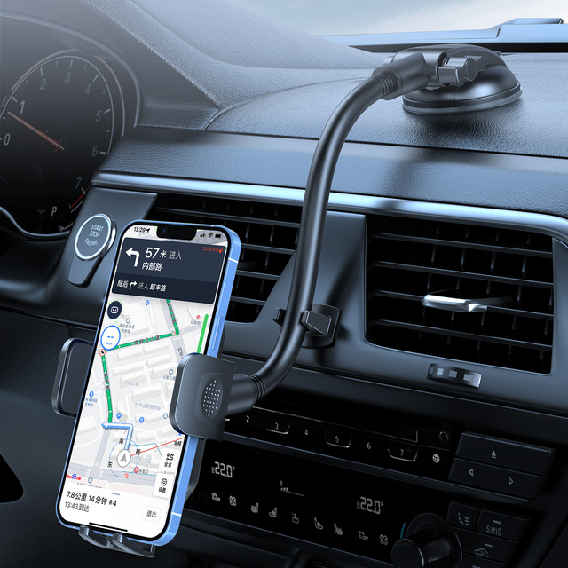 Long Arm Car Gooseneck Strong Suction Cup Phone Holder for Windshield Dashboard for All Phone for Truck