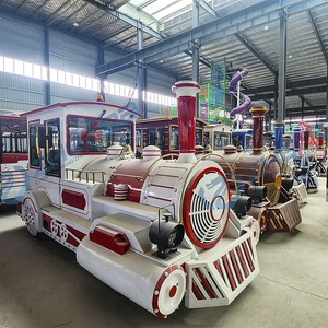2026 Magnifiques trains électriques de parc d'attractions, train sans rails pour jardin, à vendre, transport spécial - Product Image 1