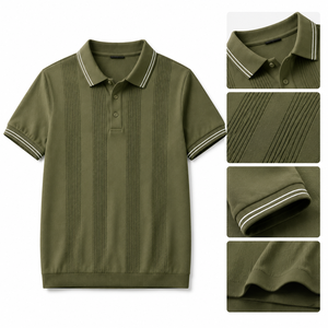 Camisa Polo de Golf Jacquard Personalizada para Hombre, Ropa Corporativa de Marca Privada con Absorción de Humedad, Fabricante OEM - Product Image 3