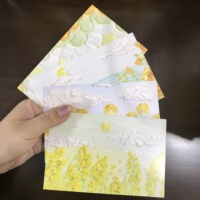 Tarjeta de Felicitación de Papel Artístico con Relieve de Lujo Personalizada con Estampado en Lámina para Regalo Corporativo